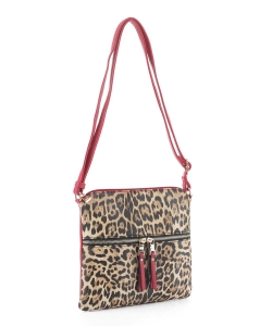 Leopard Front Pocket Cross Body LM19126 RED